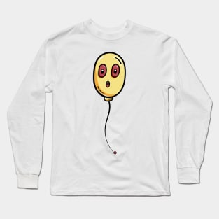 Ghost balloon cartoon face Long Sleeve T-Shirt